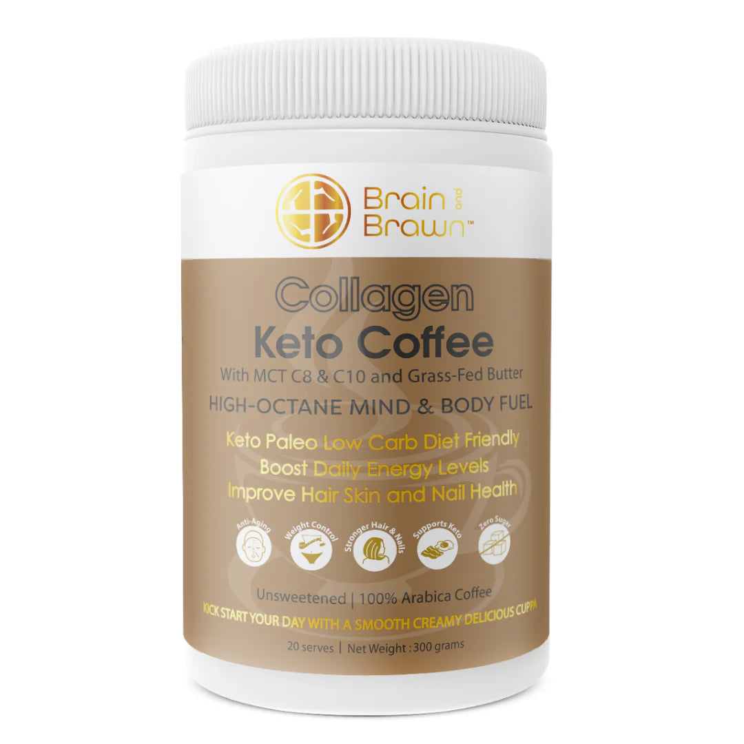 Collagen Keto Coffee - with MCT C8 & C10 and Grass-Fed Butter 20 servings